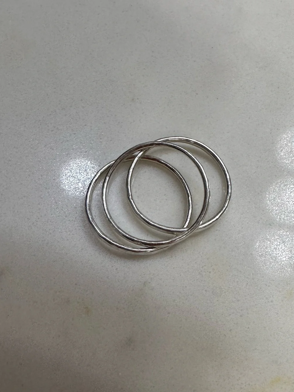 Sterling Silver Delicate Forged Stackable Rings